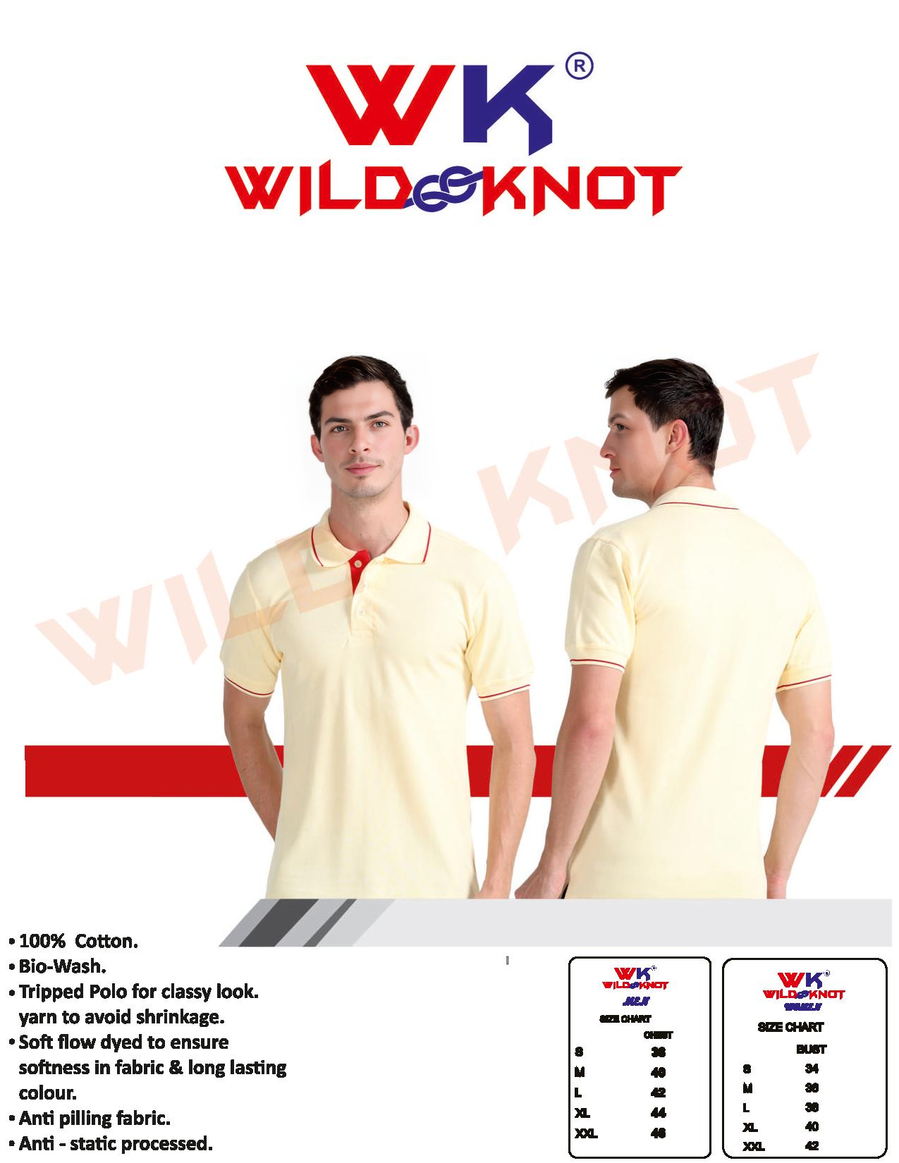WILD KNOT PREMIUM COTTON 1 FREE LOGO PRINTING - tshirt printing in hyderabad